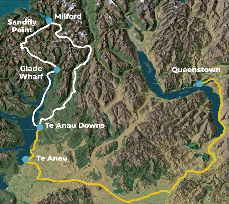 Milford Track step 1 map