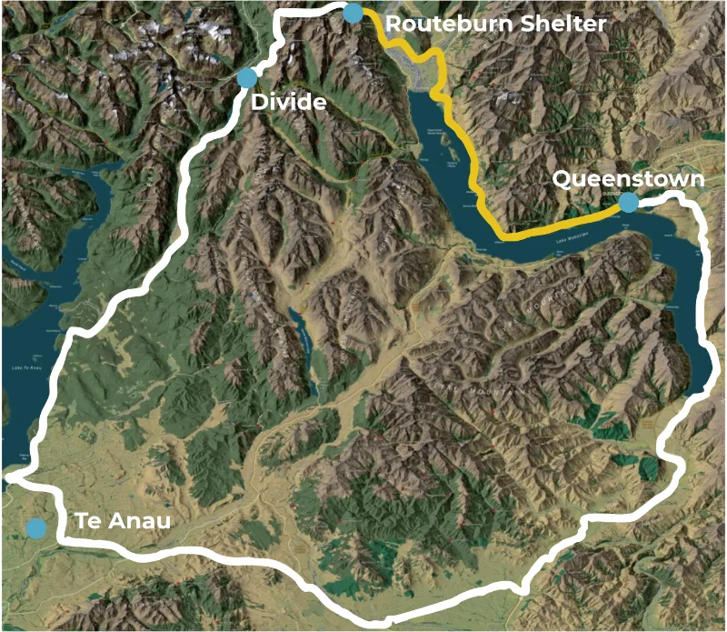 Routeburn Track Section 1 map